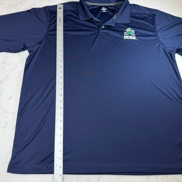 Knights Apparel Notre Dame Polo Mens XL Navy Blue Excellent Fighting Irish NCAA - Picture 5 of 6